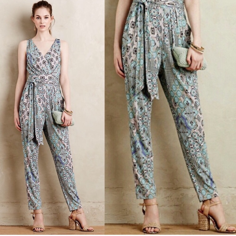 Anthropologie Elevenses Paisley Jumpsuit XXTP